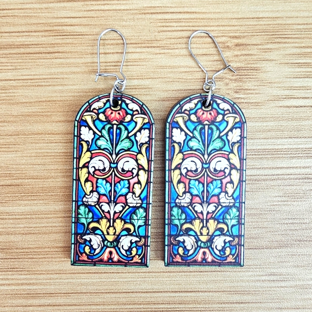 New✨️Stained Glass Window Earrings - Picture 4 of 4
